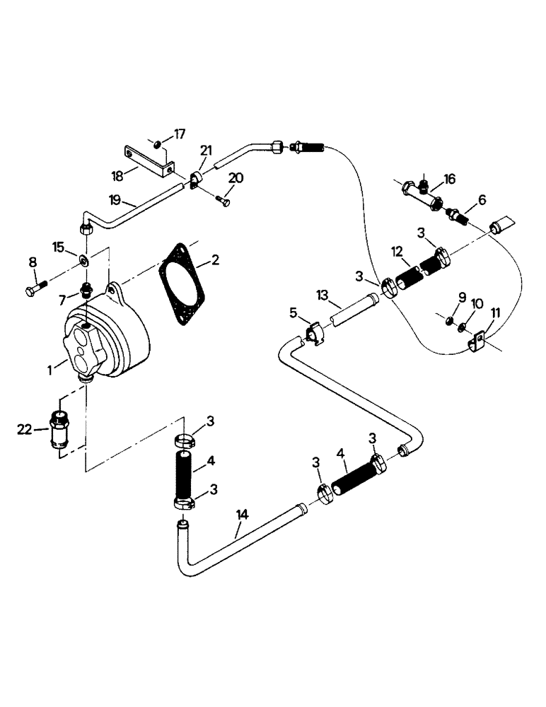 Схема запчастей Case IH PT225 - (08-11) - HYDRAULIC PUMP MOUNTING, CUMMINS 855 (07) - HYDRAULICS