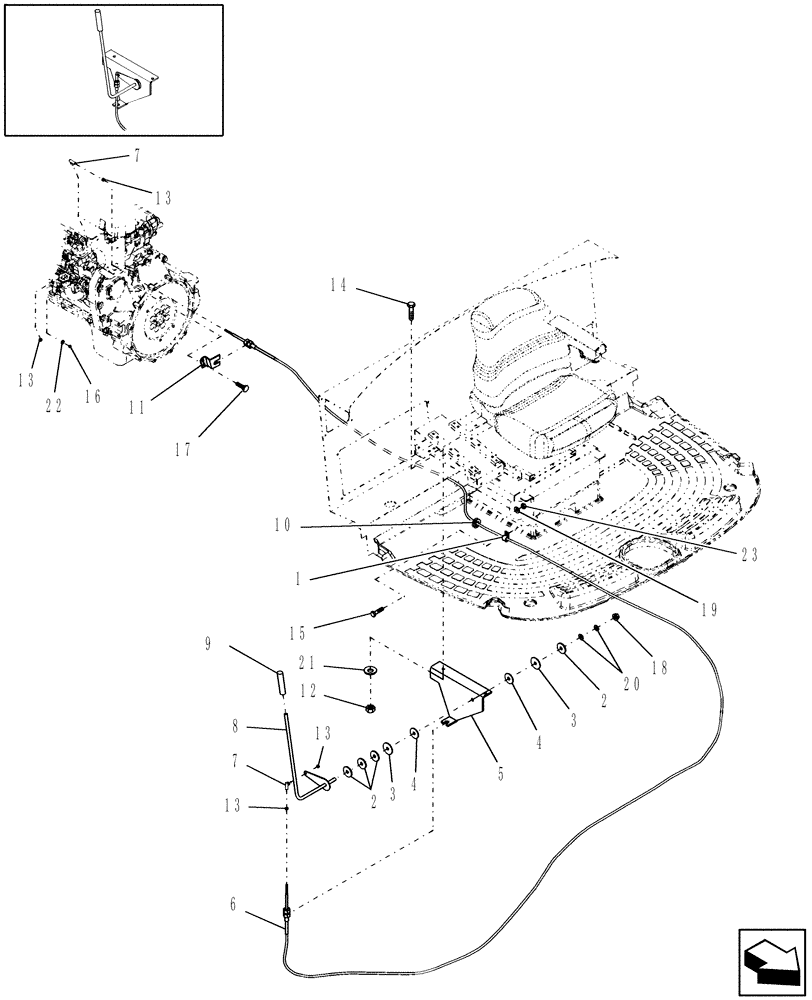 Схема запчастей Case IH WDX1202 - (10.15) - THROTTLE CONTROL (10) - OPERATORS PLATFORM/CAB