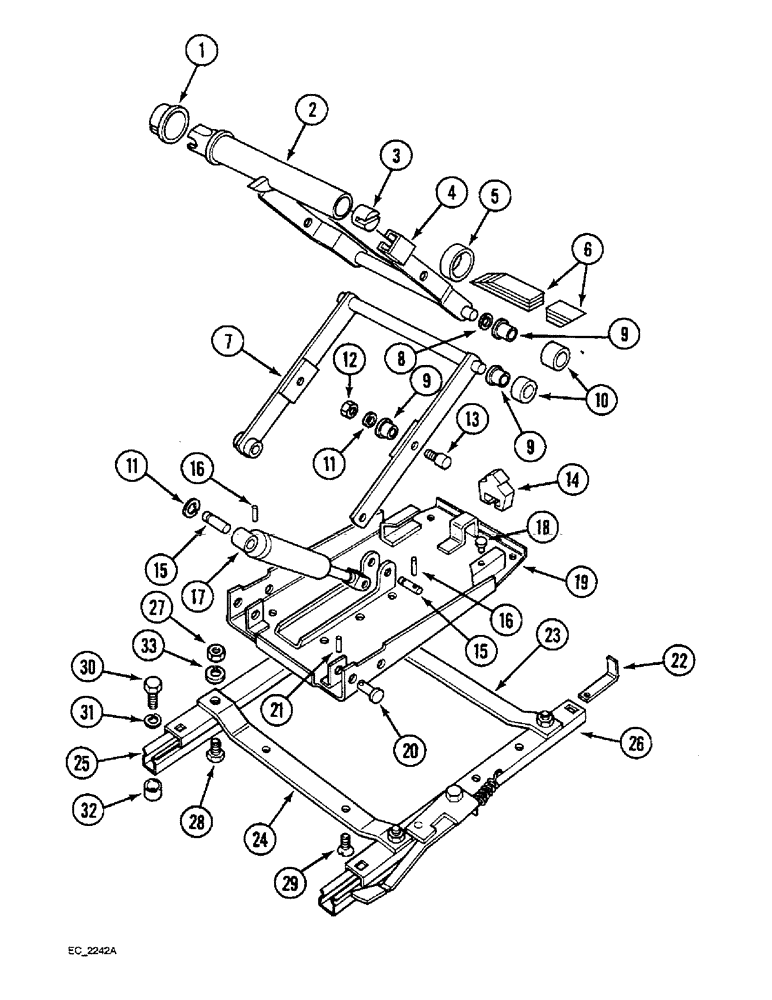 Схема запчастей Case IH 3230 - (9-082) - SUSPENSION SEAT, TRACTOR WITHOUT CAB (09) - CHASSIS/ATTACHMENTS