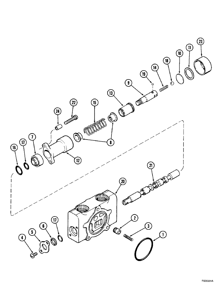 Схема запчастей Case IH L500 - (8-058) - VALVE SECTION (08) - HYDRAULICS