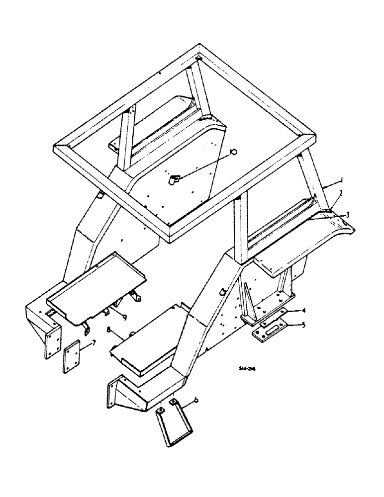 Схема запчастей Case IH 474 - (13-12) - SAFETY FRAME (05) - SUPERSTRUCTURE