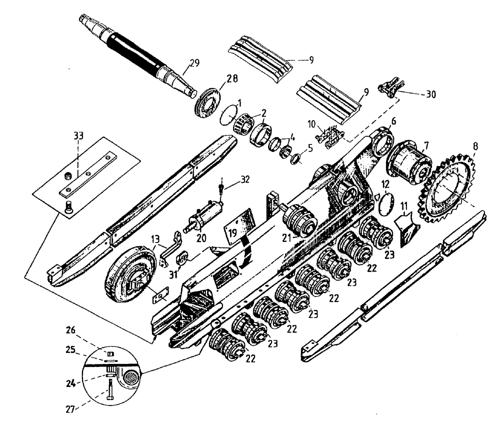 Схема запчастей Case IH 7700 - (A03[11]) - TRACK ASSEMBLY, SERIAL # 7648 AND ONWARDS Mainframe & Functioning Components