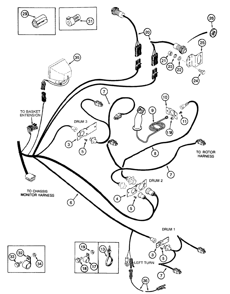 Схема запчастей Case IH 420 - (04-08) - HARNESS, LEFT HAND TOOL BAR - 5 ROW NARROW (06) - ELECTRICAL SYSTEMS