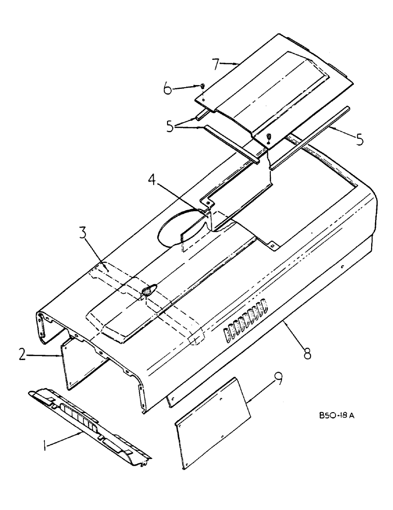 Схема запчастей Case IH 258 - (13-002) - HOOD AND PANEL (05) - SUPERSTRUCTURE