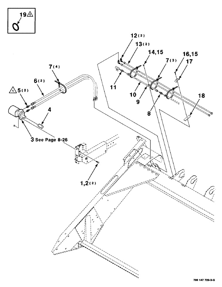 Схема запчастей Case IH 425 - (8-20) - HYDRAULIC REEL DRIVE ASSEMBLY, 21 FOOT (35) - HYDRAULIC SYSTEMS