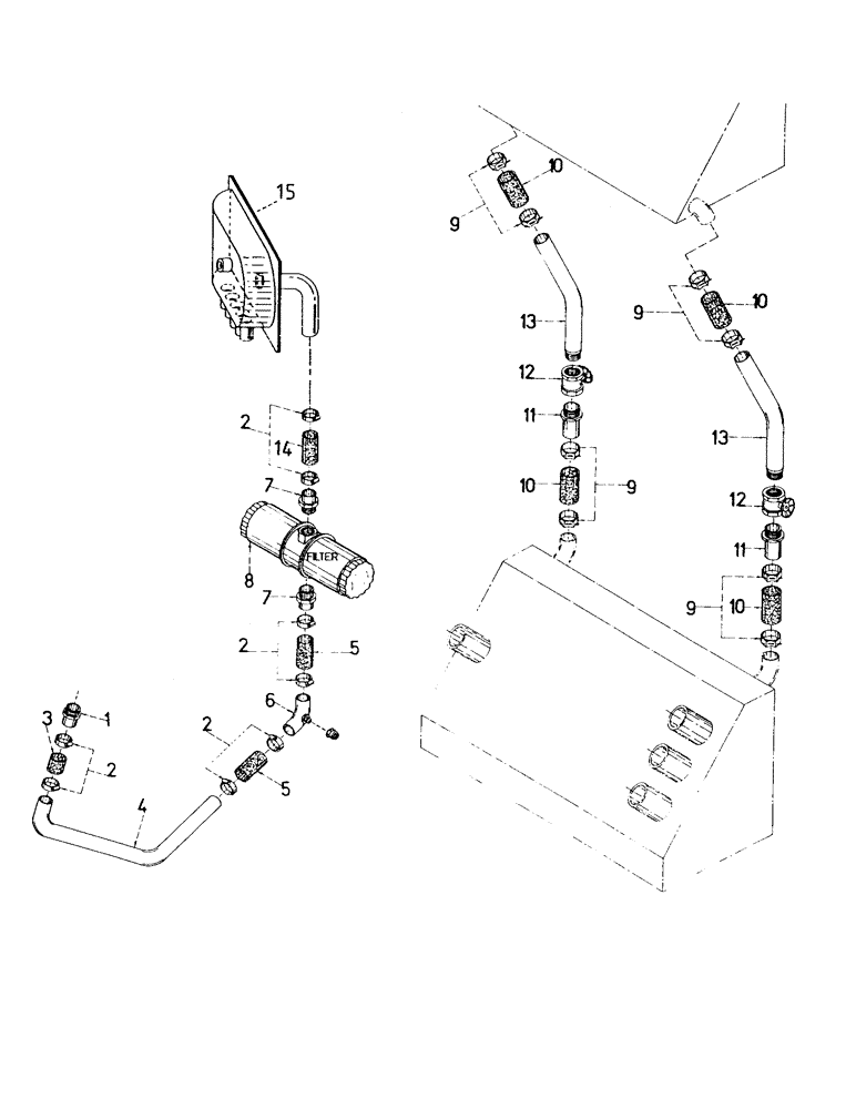 Схема запчастей Case IH 7700 - (B05-07) - HYDRAULICS, SUCTION LINES, ROTARY CHOP 7700 Hydraulic Components & Circuits