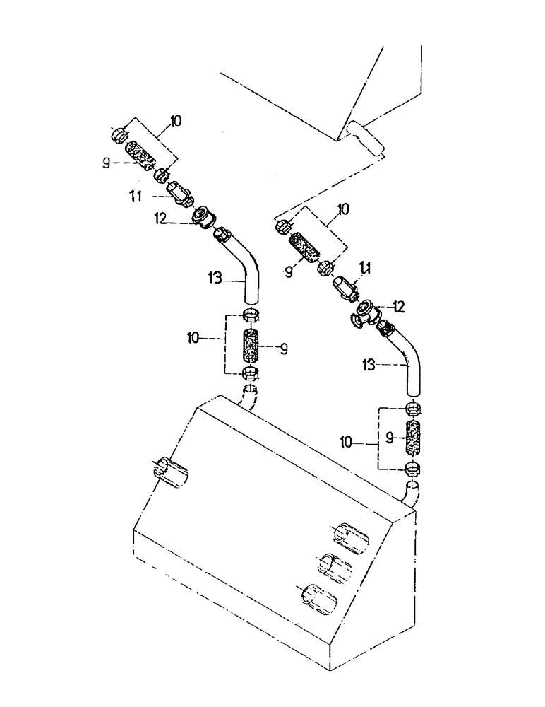 Схема запчастей Case IH 7000 - (B05-01) - HYDRAULICS, SUCTION LINES, SWINGING KNIFE 7000 Hydraulic Components & Circuits
