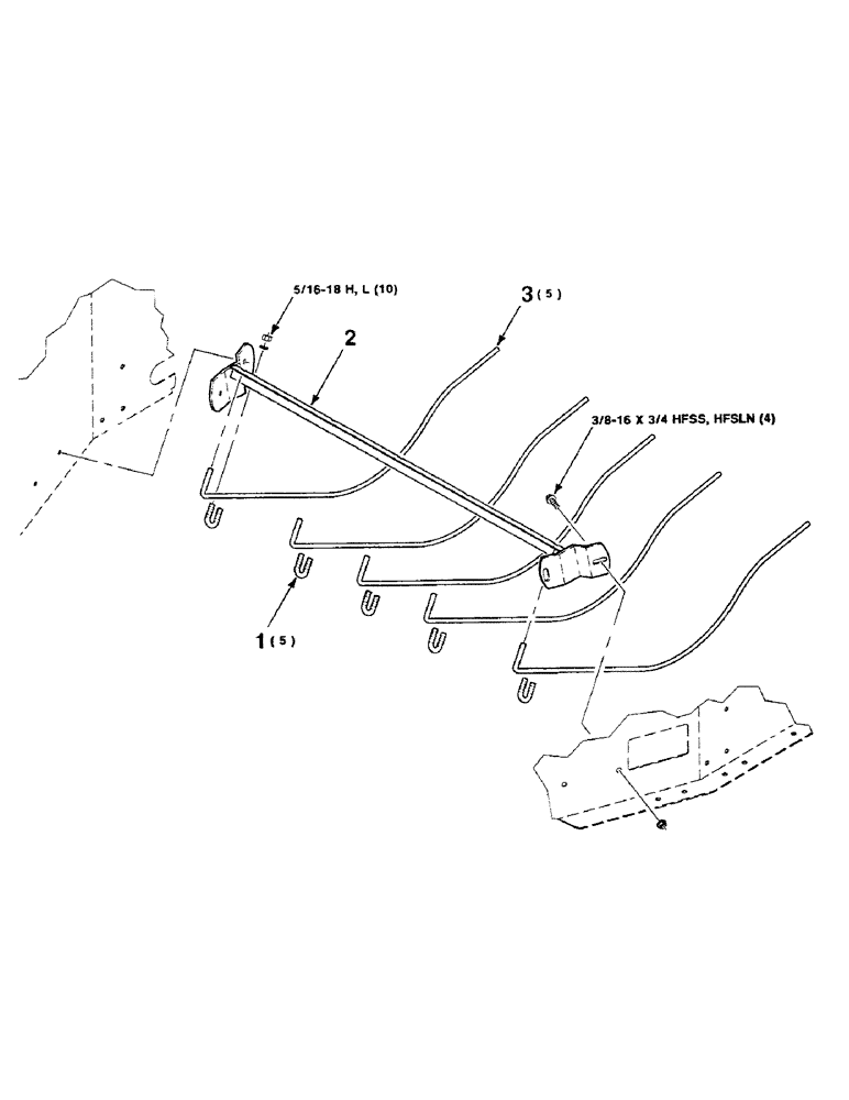 Схема запчастей Case IH 8430 - (3-08) - WINDGUARD ASSEMBLY Pickup