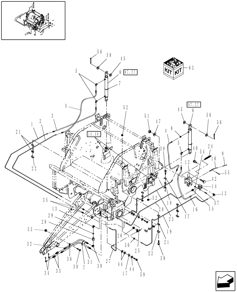 Схема запчастей Case IH RB454 - (07.10) - HYDRAULICS, NORTH AMERICA (07) - HYDRAULIC SYSTEM