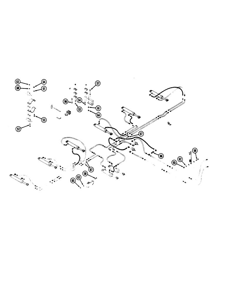 Схема запчастей Case IH 8100 - (8-14) - DEPTH CONTROL HYDRAULICS, 43 THRU 47 AND 49 THRU 59 FOOT (CONTD) (08) - HYDRAULICS