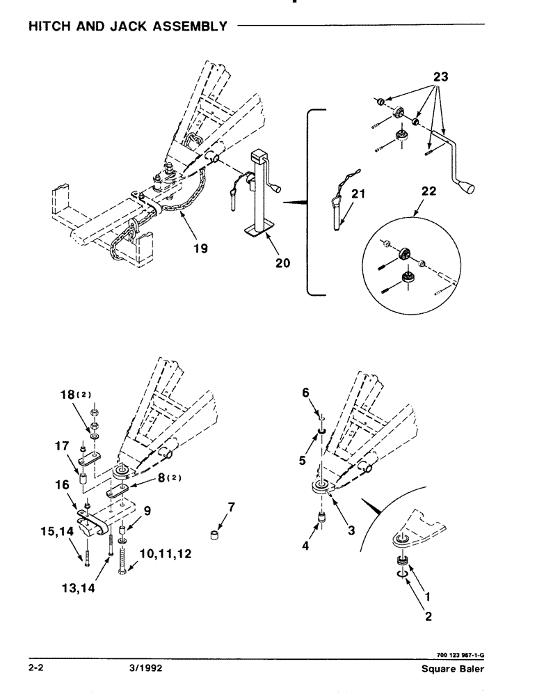 Схема запчастей Case IH 8570 - (2-02) - HITCH AND JACK ASSEMBLY Driveline
