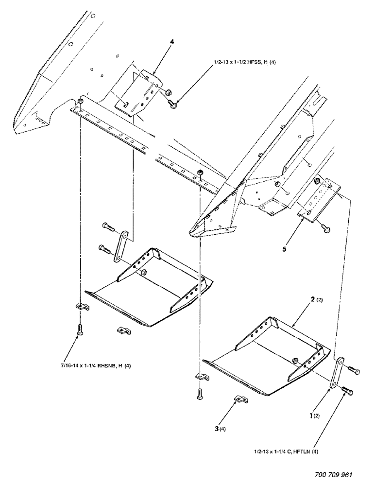 Схема запчастей Case IH 8830 - (84) - SKID SHOE KIT (58) - ATTACHMENTS/HEADERS