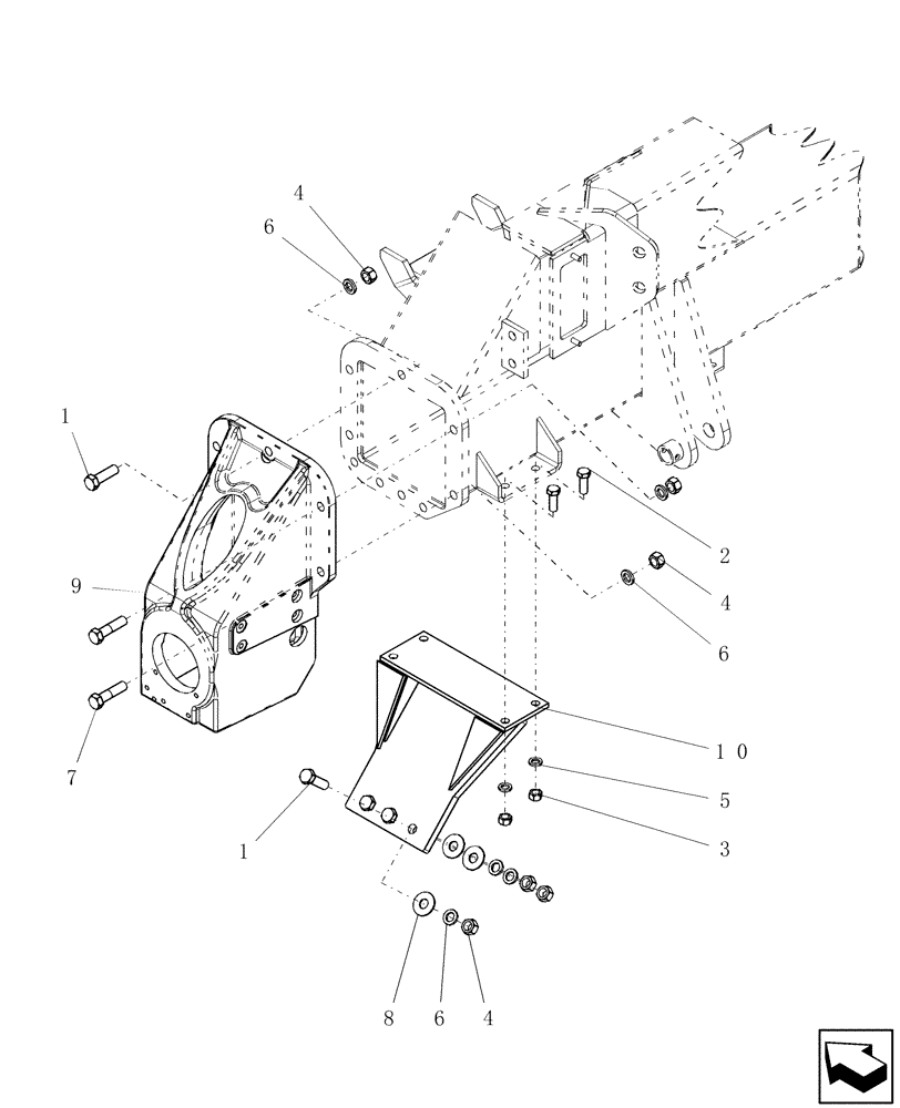 Схема запчастей Case IH ADX3360 - (D.13.B[04]) - LEFT REAR AXLES (BSN CBJ0005318) D - Travel