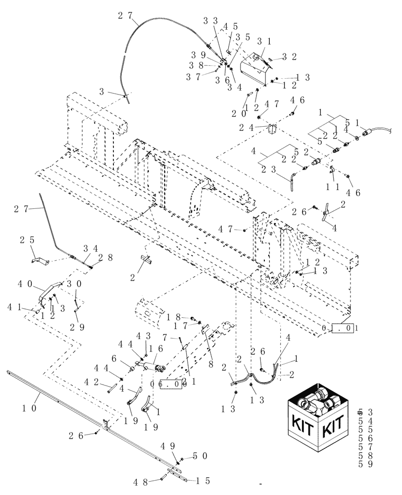 Схема запчастей Case IH 2206 - (12.01) - HYDRAULIC CONTROL, DECK PLATES, 6 & 8 ROW-30", 36", 38" & 12 ROW-30" (35) - HYDRAULIC SYSTEMS