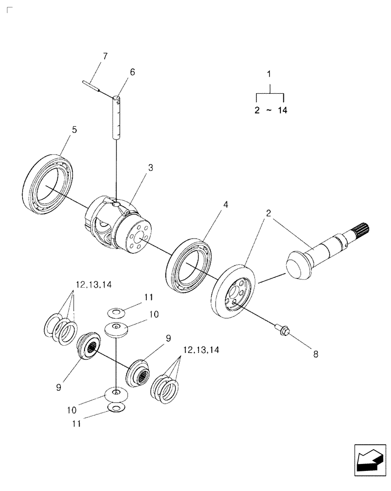 Схема запчастей Case IH FARMALL 30B - (25.102.01) - FRONT DIFFERENTIAL (25) - FRONT AXLE SYSTEM