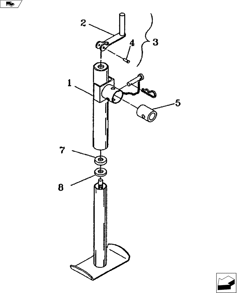 Схема запчастей Case IH PULL HITCH - (39.110.02) - JACK ASSEMBLY (39) - FRAMES AND BALLASTING