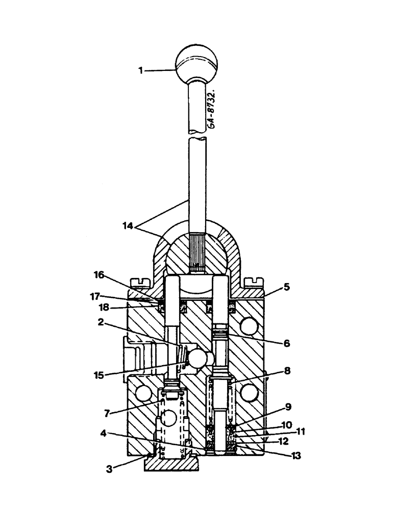 Схема запчастей Case IH 844 - (2H22) - SINGLE ACTING CONTROL VALVE (07) - HYDRAULICS