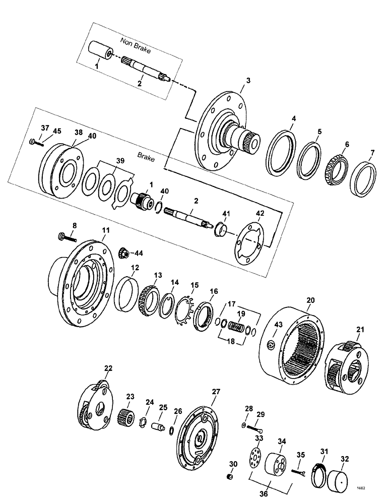 Схема запчастей Case IH SPX3185 - (05-002) - HUB, WHEEL & TIRES - HUB ASSEMBLY - MODEL 8 Hub, Wheel & Tires
