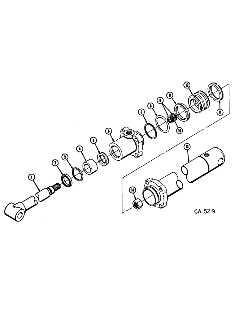 Схема запчастей Case IH 30 - (D-13) - HYDRAULIC CYLINDER, 3 X 22 IN. DOUBLE ACTING (35) - HYDRAULIC SYSTEMS