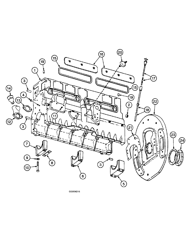 Схема запчастей Case IH D-361 - (8-02) - CRANKCASE AND RELATED PARTS, 806 AND 2806 TRACTORS W/ENGINE S/N PIOR TO 22699 