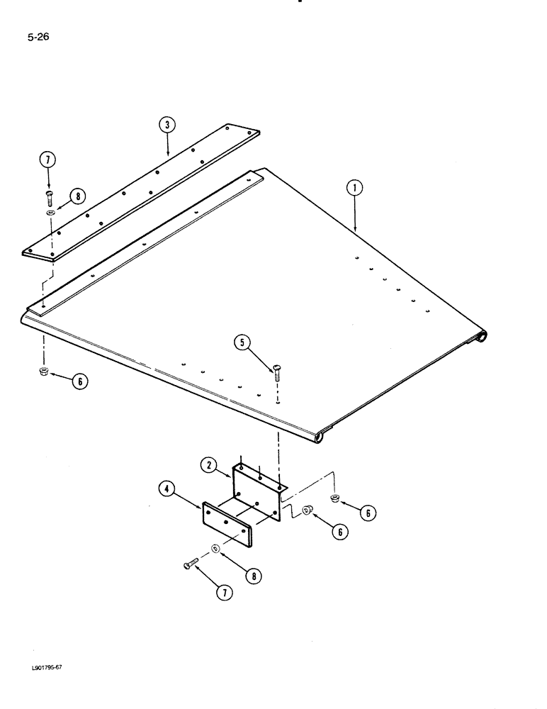Схема запчастей Case IH 1620 - (5-26) - STEERING AXLE SHIELD (04) - STEERING