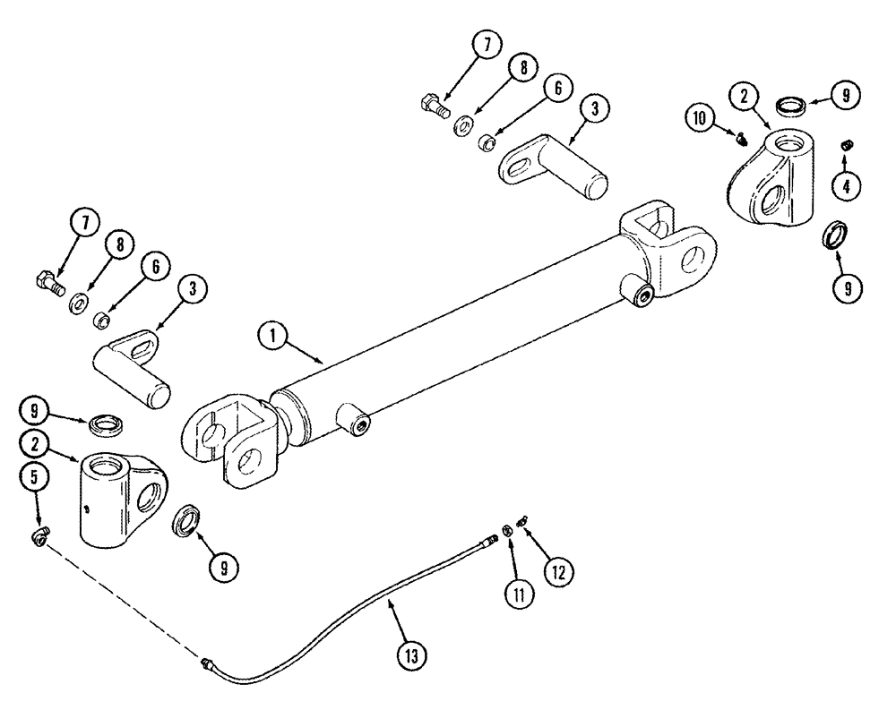 Схема запчастей Case IH STX275 - (05-02) - CYLINDER MOUNTING - ARTICULATION (05) - STEERING