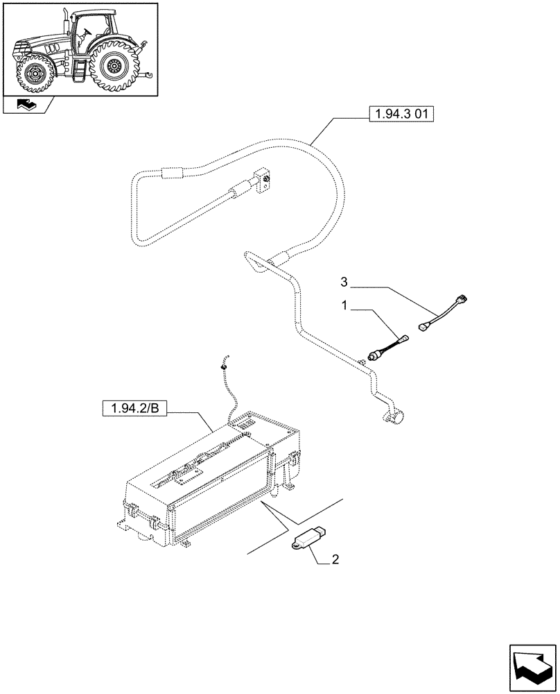 Схема запчастей Case IH PUMA 125 - (1.75.0[11]) - AIR CONDITIONING SENSORS AND SWITCHES (06) - ELECTRICAL SYSTEMS