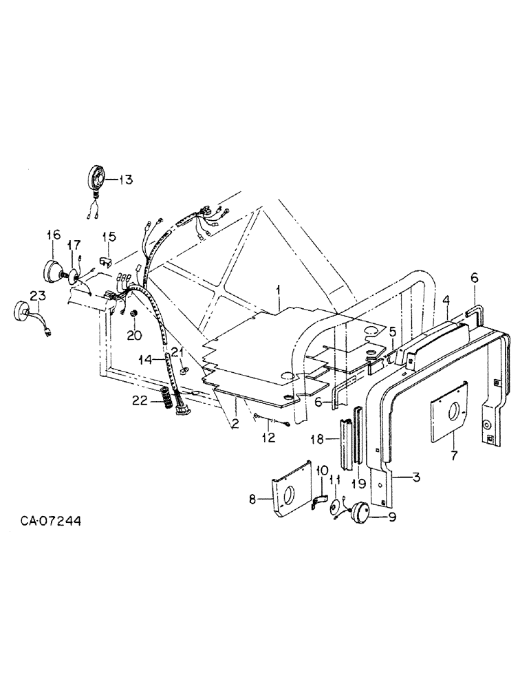 Схема запчастей Case IH 786 - (13-17) - SUPERSTRUCTURE, NON-ROPS FRAME CONNECTIONS, 786 TRACTORS (05) - SUPERSTRUCTURE