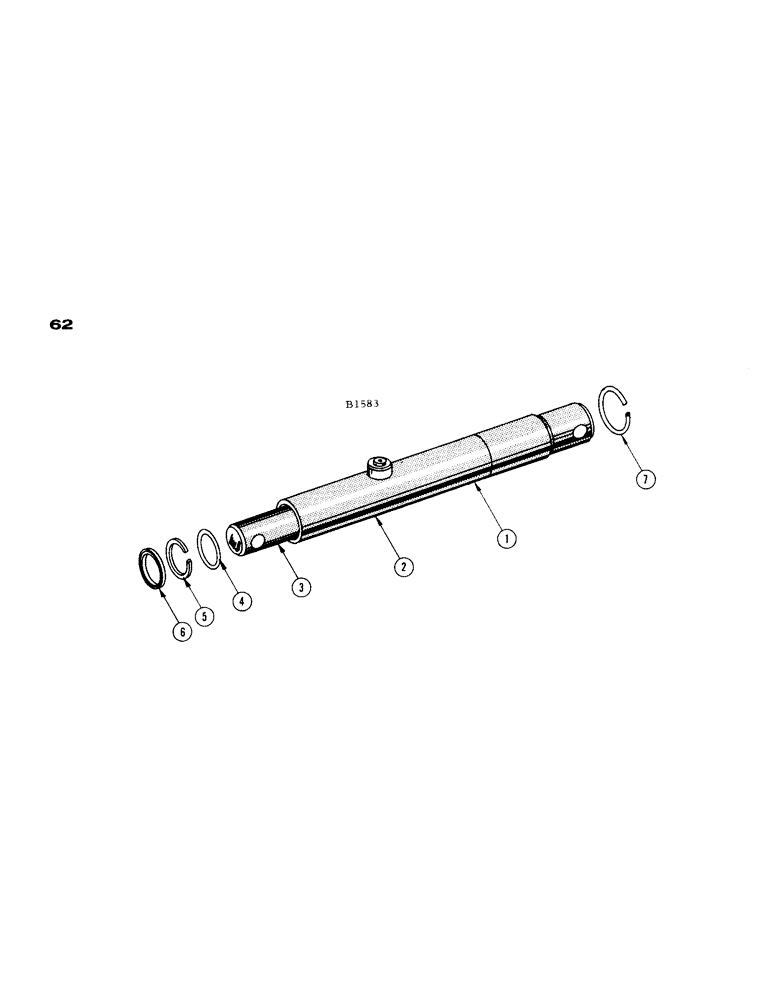 Схема запчастей Case IH 1660 - (062) - HEADER LIFT CYLINDER (58) - ATTACHMENTS/HEADERS