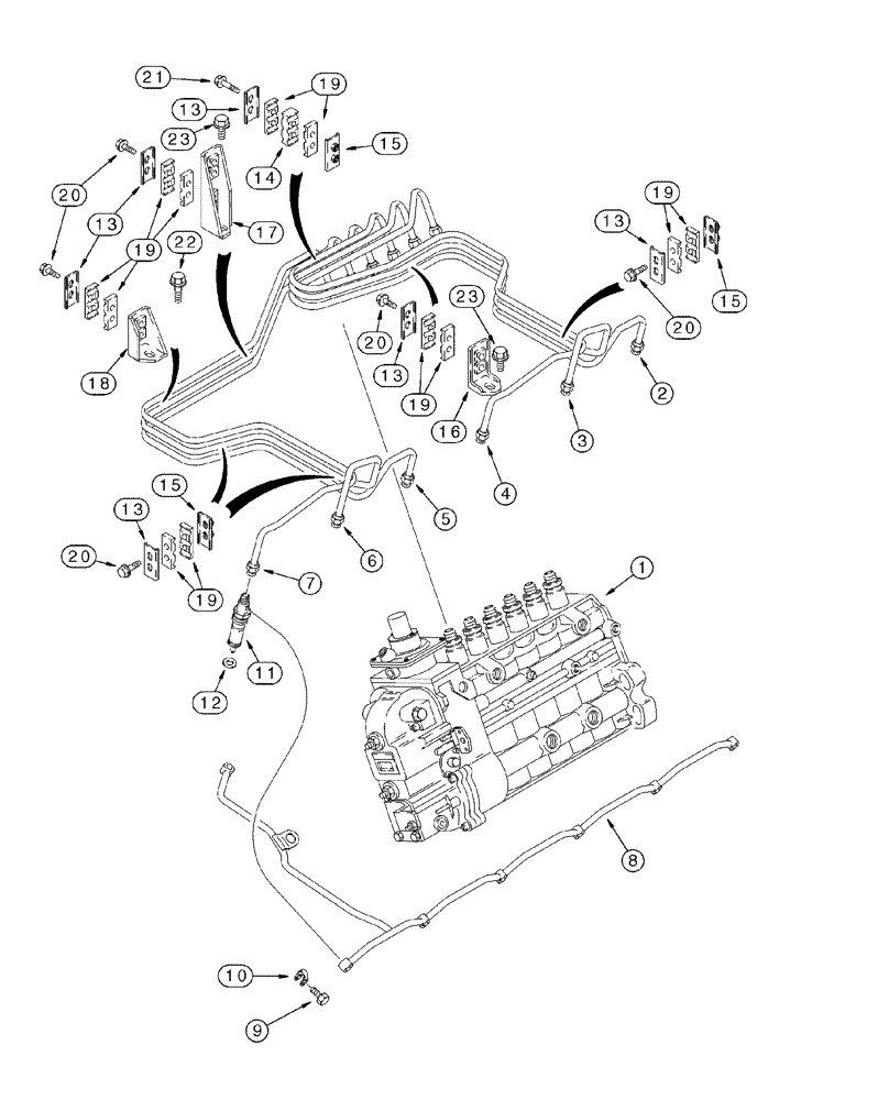 Схема запчастей Case IH 2344 - (03-01) - FUEL INJECTION SYSTEM (02) - FUEL SYSTEM