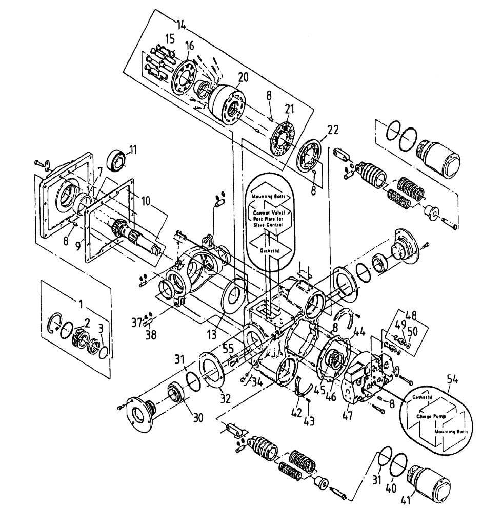 Схема запчастей Case IH AUSTOFT - (B03-01) - HYDRAULIC PUMP (TRANSMISSION) Hydraulic Components & Circuits