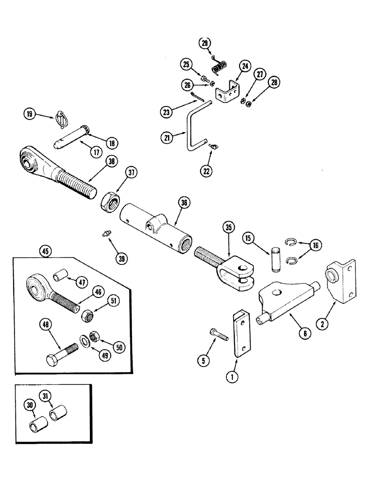 Схема запчастей Case IH 2594 - (9-008) - THREE POINT HITCH, UPPER LIFT LINK (09) - CHASSIS/ATTACHMENTS