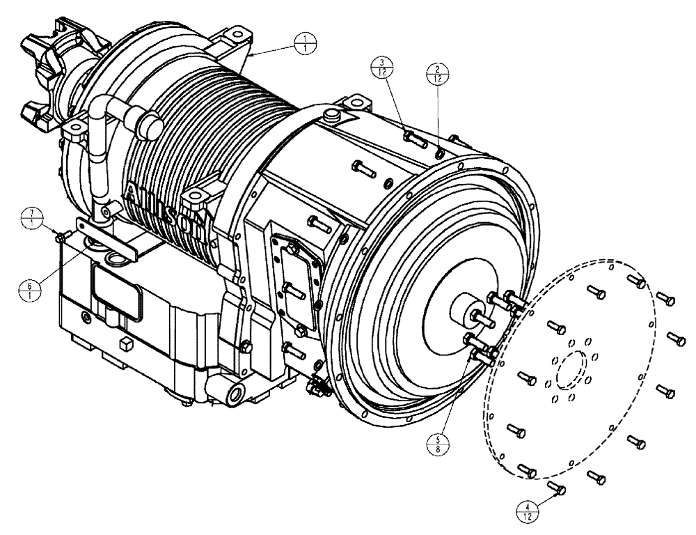Схема запчастей Case IH TITAN 4520 - (03-003) - TRANSMISSION GROUP, TITAN 4520 (03) - TRANSMISSION