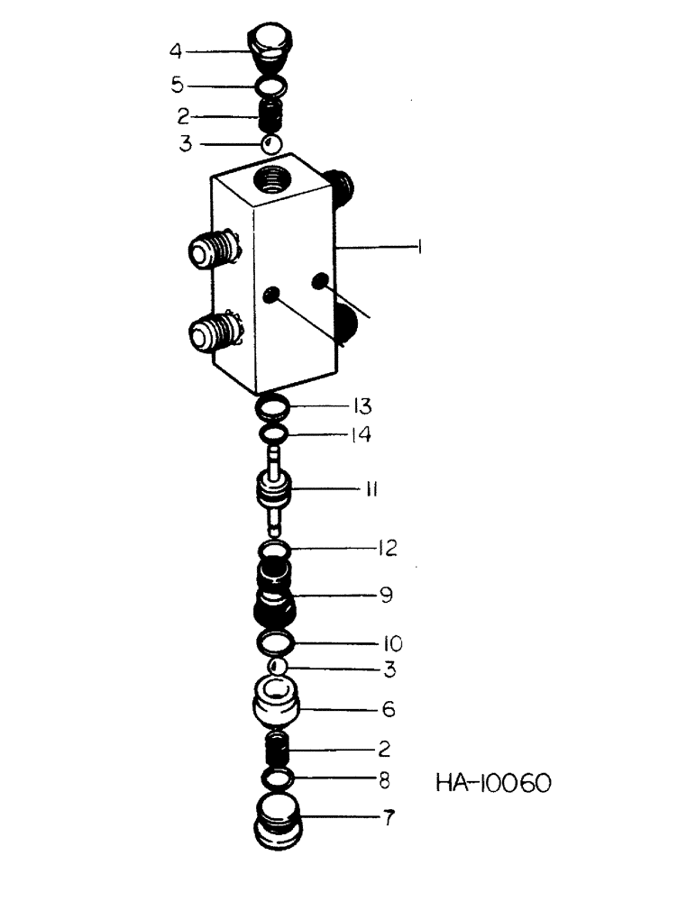 Схема запчастей Case IH 45 - (D-61) - ALTERNATE CHECK VALVE ASSY, USE W/DEPTH CONTROL FOR TRACTORS W/O CHECK VALVE 