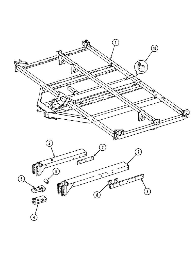 Схема запчастей Case IH 4500 - (9-028) - MAIN FRAME AND HITCH, TRAIL BEHIND MODELS, 12 FOOT 6 INCH BASIC SIZE (09) - CHASSIS/ATTACHMENTS