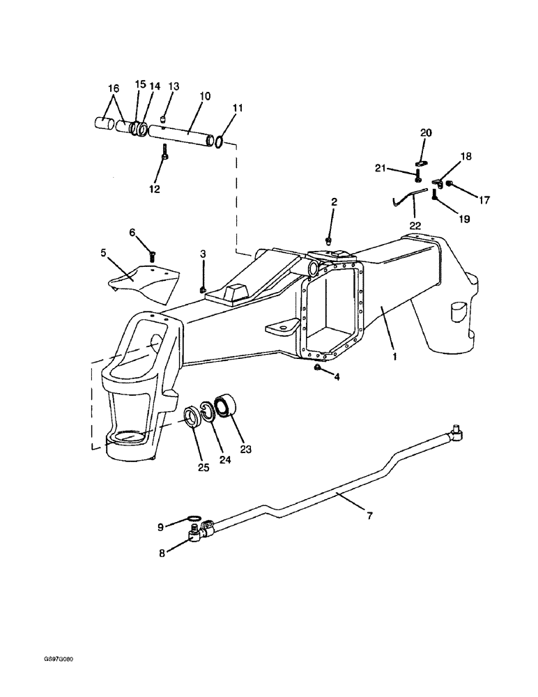 Схема запчастей Case IH 1210 - (5-32) - FRONT AXLE, 1210, 1210G, 1210Q AND 1210SK FOUR-WHEEL DRIVE TRACTORS (05) - STEERING