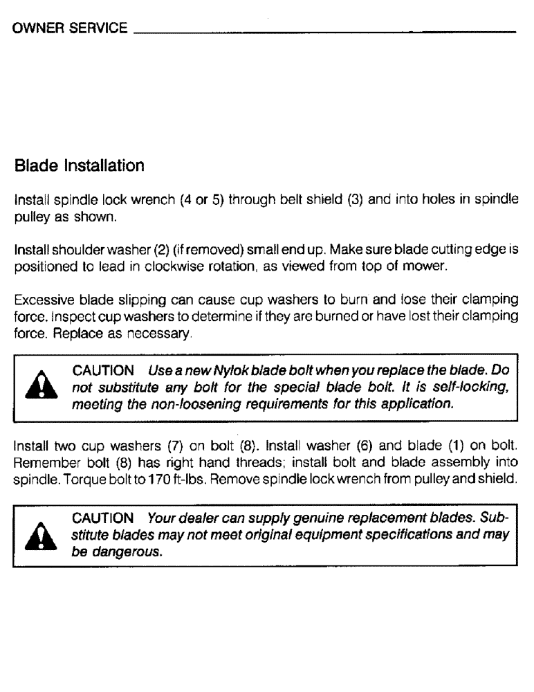 Схема запчастей Case IH M172 - (20) - OWNER SERVICE, BLADE INSTALLATION (05) - SERVICE & MAINTENANCE