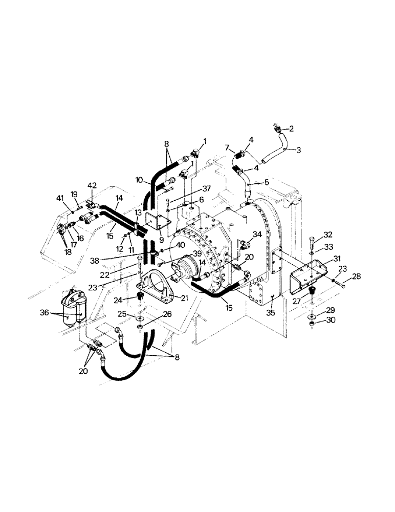 Схема запчастей Case IH ST450 - (04-17) - TRANSMISSION MOUNTING, EARLY STYLE (04) - Drive Train