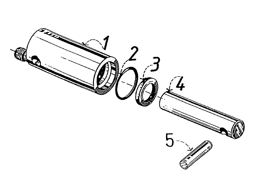 Схема запчастей Case IH 7000 - (B01-25) - HYDRAULIC CYLINDER (HEIGHT INDICATOR 7000) Hydraulic Components & Circuits