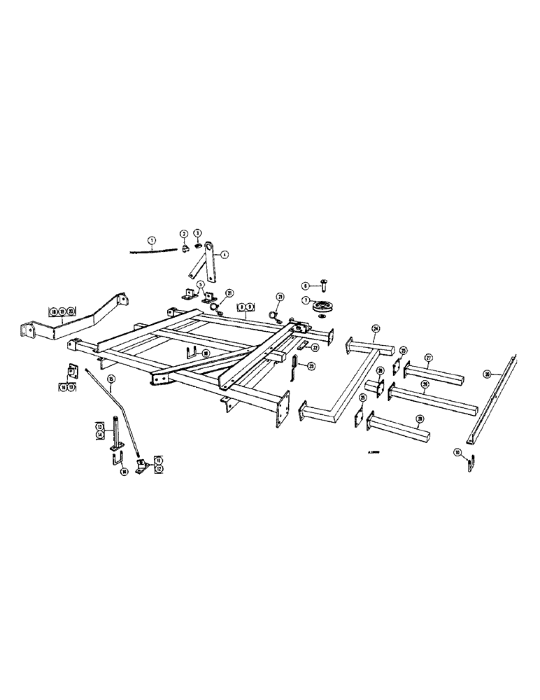 Схема запчастей Case IH FC-SERIES - (58) - WING FRAME, TRUSS RODS AND EXTENSION, 32 
