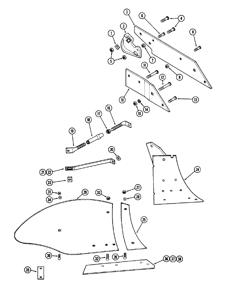 Схема запчастей Case IH 600-SERIES - (12) - BOTTOM, 16 INCH GENERAL PURPOSE, RIGHT HAND 