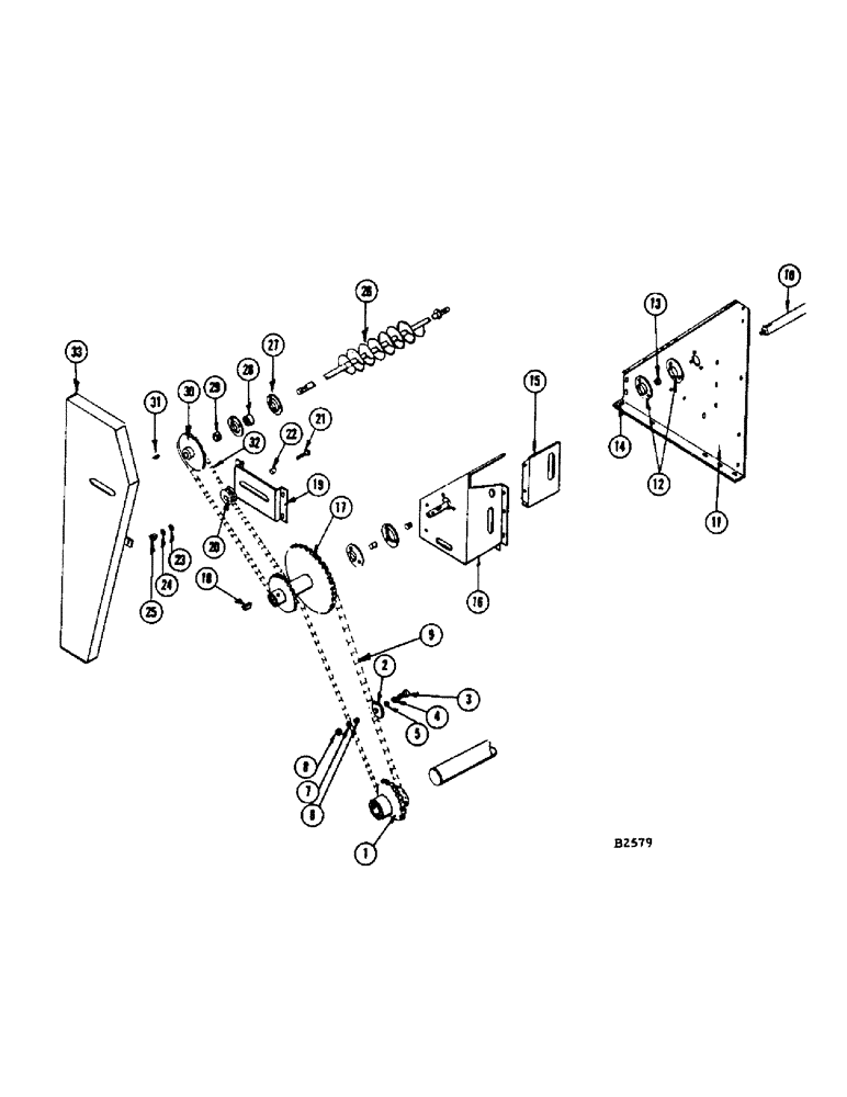 Схема запчастей Case IH 960 - (130) - GRAIN ELEVATOR DRIVE, 960 SPECIAL COMBINE, NUMBER 8311400 AND AFTER (80) - CROP STORAGE/UNLOADING