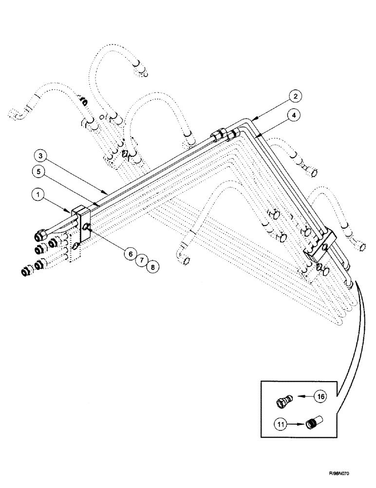Схема запчастей Case IH L650 - (8-04) - HYDRAULICS - AUXILIARY (08) - HYDRAULICS