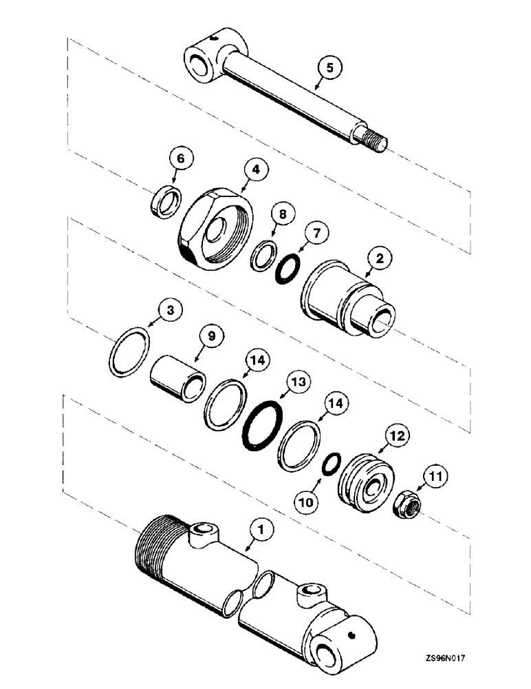 Схема запчастей Case IH 2350 - (5-32) - WELDED DOUBLE ACTING CYLINDERS, 2 ID X 21-1/4 INCH STROKE 