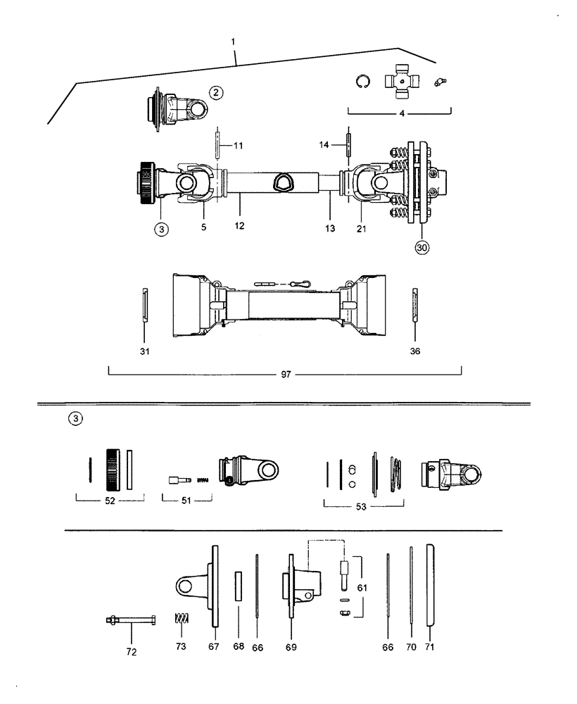 Схема запчастей Case IH RC840 - (003.01) - DRIVELINE 