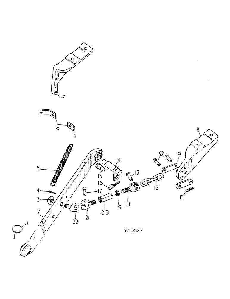 Схема запчастей Case IH 585 - (09-007) - LOWER LINKS, THREE-POINT HITCH, WITH OUTSIDE CHECK CHAINS (12) - FRAME