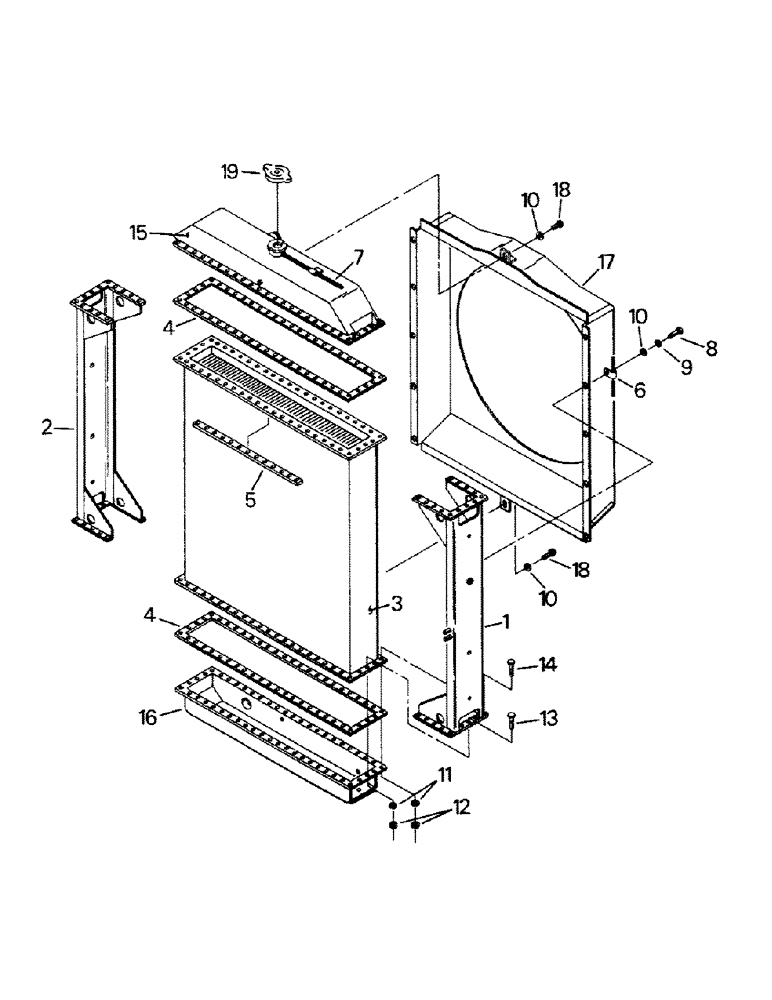 Схема запчастей Case IH KP-1360 - (04-21) - RADIATOR ASSEMBLY (04) - Drive Train