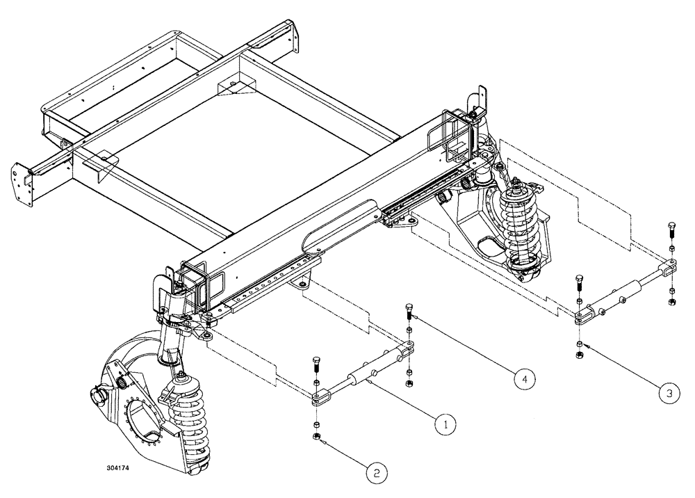 Схема запчастей Case IH SPX4260 - (131) - 2 WHEEL STEER OPTION (41) - STEERING