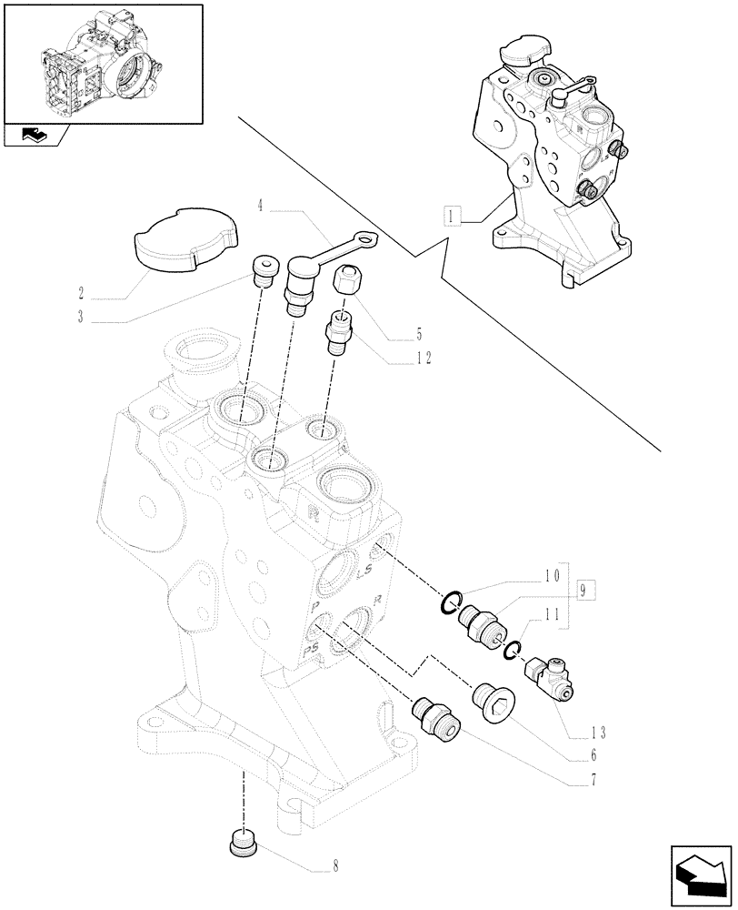 Схема запчастей Case IH PUMA 165 - (1.82.7/01C) - REMOTE CONTROL VALVES BODY - BREAKDOWN (07) - HYDRAULIC SYSTEM