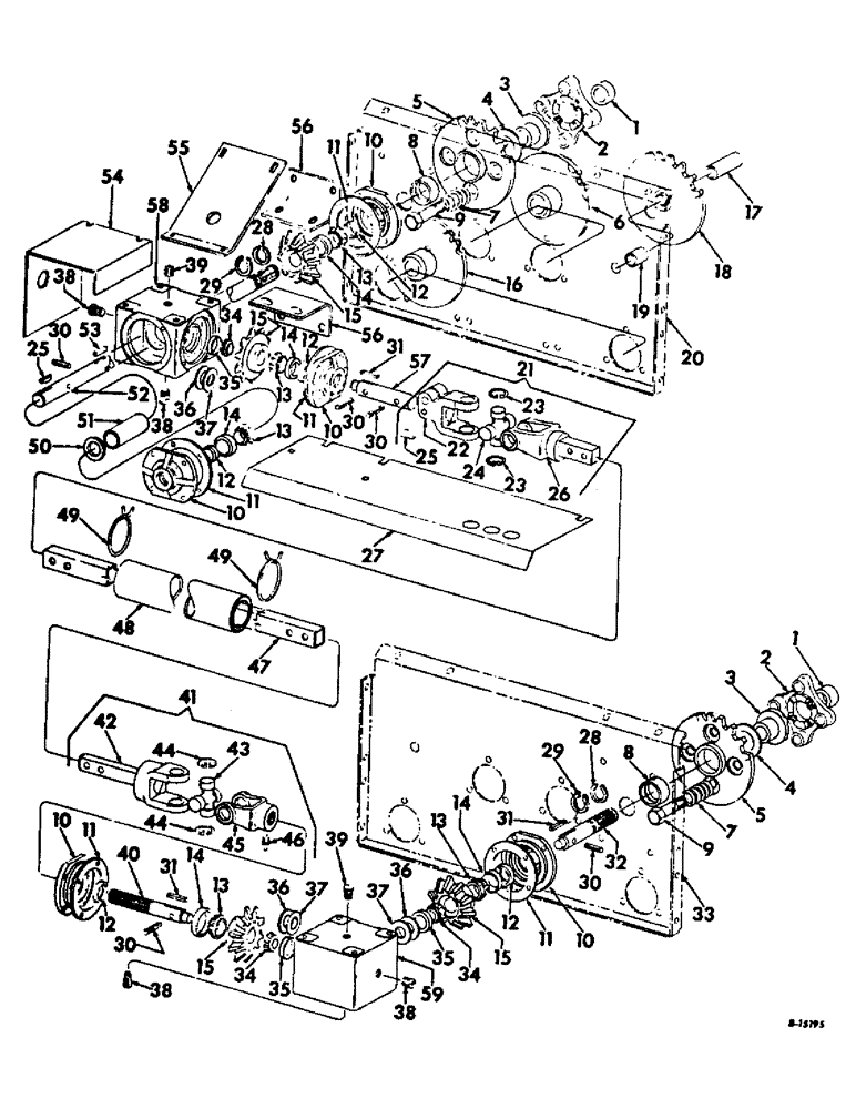 Схема запчастей Case IH 95 - (18-05) - HARVESTING UNIT, BRUSH ROLL UNIT, SIDE AUGER DRIVE Harvesting Unit